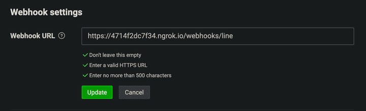 webhook url