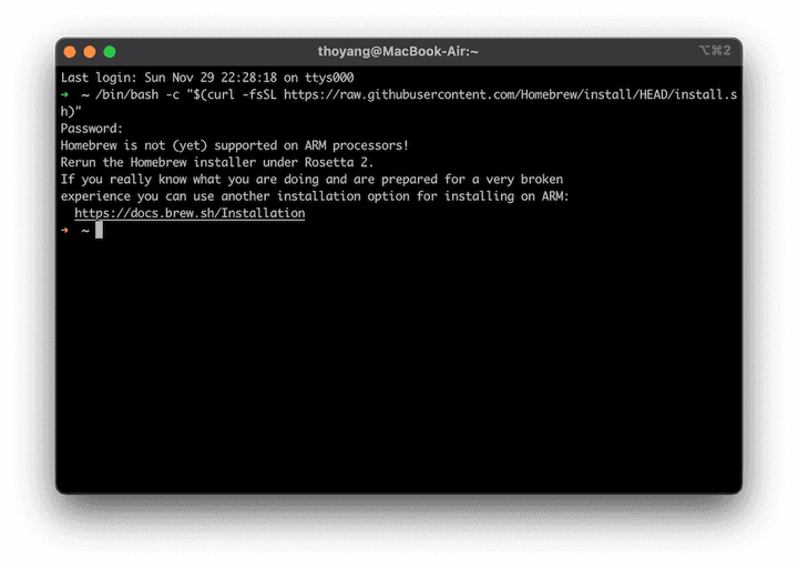 Homebrew ARM not support